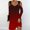 Wine, variant on COSFO Black Womens Dress Gradient V-Neck Long Sleeve Casual Mini Dress A-Line Dress