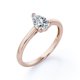 thumbnail image 5 of JeenMata Anillo de Moda Delicado con Solitario de Moissanita de Corte Pera de 1,5 Quilates con Certificación Chapado en Oro Rosa de 18 K sobre Plata, 5 of 7