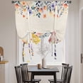 thumbnail image 3 of Spring Floral Balloon Curtains for Bedroom/Front Door/Bathroom, Elegant Flowers Farmhouse Botanical Rustic Tie Up Curtains 63 Inch Length Light Filtering Kitchen Curtains Shades for Windows 46"x63", 3 of 8