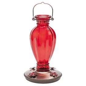 Homestead Glass Capacity Hummingbird Feeder Red 30 Oz Walmart Com
