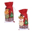 thumbnail image 3 of GUOOL 2x Christmas Bottle Gift Bags Washable Reusable for Housewarming Gift Home, 3 of 9