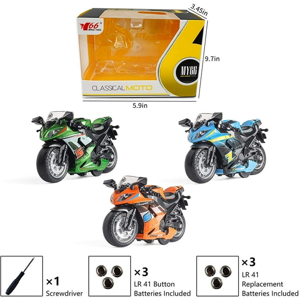 Pull back toy car, pull back motorcycle with sound and light toys, boy