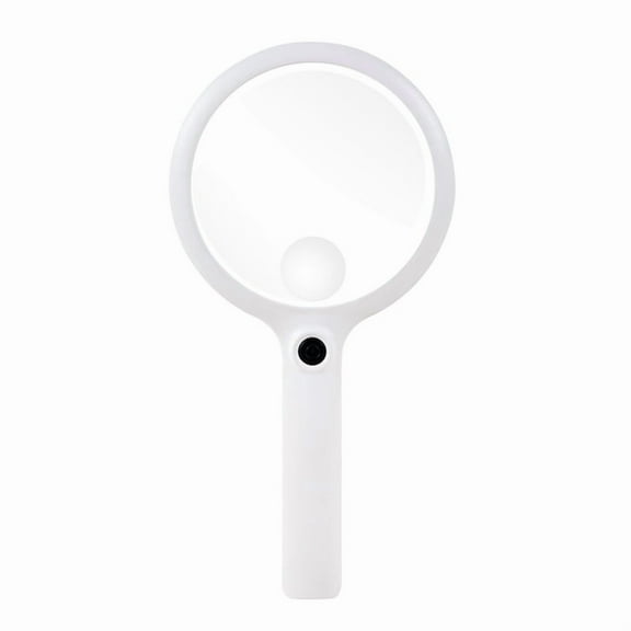 Handheld Magnifier 3 Lighting Modes Rechargeable Illuminated Magnifying Glass Portable Magnifier for Reading Repair 90mm