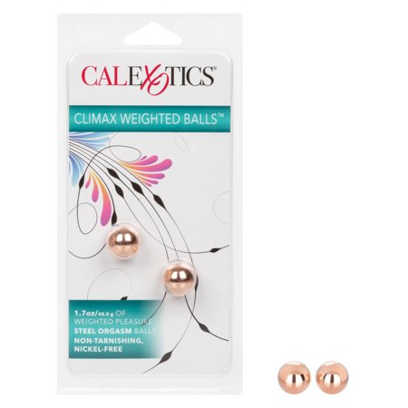 CalExotics Climax Weighted Kegel Balls Nickel-Free - Rose Gold