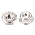 thumbnail image 2 of Unique Bargains 1/4-20 Serrated Flange Hex Lock Nuts, 304 Stainless Steel, 6 Pcs, 2 of 3