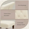 thumbnail image 5 of Pirecart Dining Chairs Set of 4, Modern Armless Side Chairs for Dining Room & Kitchen, Button-Tufted Parsons Design Upholstered Fabric Chairs with Solid Wood Legs, Beige, 5 of 8