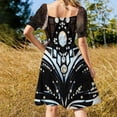 thumbnail image 3 of Venetian mask black / white Sleeveless Dress Summer dresses for women summer woman dress 2024, 3 of 6