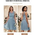 thumbnail image 2 of Women's Cocktail Dresses Prom Wedding Guest Short Bridesmaid Dresses Ruffle Hem Sleeveless Lace Formal Dress, 2 of 10