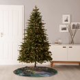 thumbnail image 6 of Rateoe Charming Garden Patio Pattern Christmas Tree Skirt with Ties, Christmas Tree Decorations, Farmhouse Christmas Decor Xmas Holiday Decorations-30", 6 of 6