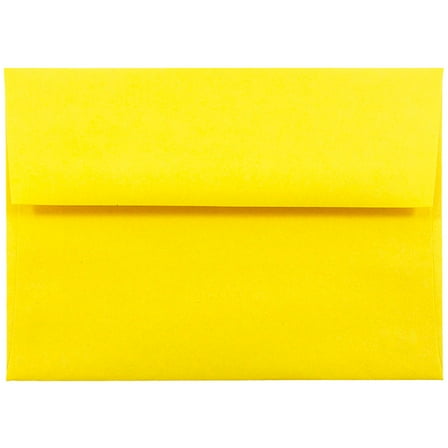 JAM Paper A6 Envelopes, 4 3/4 x 6 1/2, Yellow, 1000/Carton