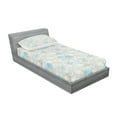 thumbnail image 2 of Ambesonne Nautical Fitted Sheet & Pillow Sham Set, Pastel Toned Seashells, Twin, Tan Turquoise White, 2 of 2