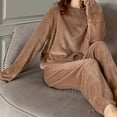 thumbnail image 3 of Inleife Womens Sleepwear Long Sleeved Casual Home Warm And Comfortable Coral Fleece With Thickened Fleece For Home Wear, 3 of 4
