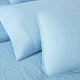thumbnail image 3 of Chezmoi Collection Liam 7-Piece Chambray Blue Bed in a Bag Queen Comforter Set with Sheets Medallion Embossed Bedding Set, 3 of 9