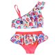 thumbnail image 1 of Traje de baño para bebé, traje de baño para niñas pequeñas, traje de baño para niñas con un solo hombro + traje de baño con parte inferior de cintura alta (2 piezas), 1 of 5