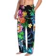 thumbnail image 2 of Xecao Colorful Flowers Men's Straight Lounge Pajama Pants: The Ultimate in Comfortable Sleepwear, 2 of 9
