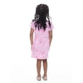 thumbnail image 2 of Barbie Toddler Girl Allover Print Dress with Short Sleeves, Sizes 12M-5T, 2 of 3