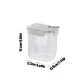 thumbnail image 3 of Leodye 1PCS Pot de Cuisine Scellé pour Collations Grande Capacité en Plastique Anti-Humidité Transparent pour Rangement de Produits Secs - 6.9 x 6.9 x 5.3 Po, 3 of 7