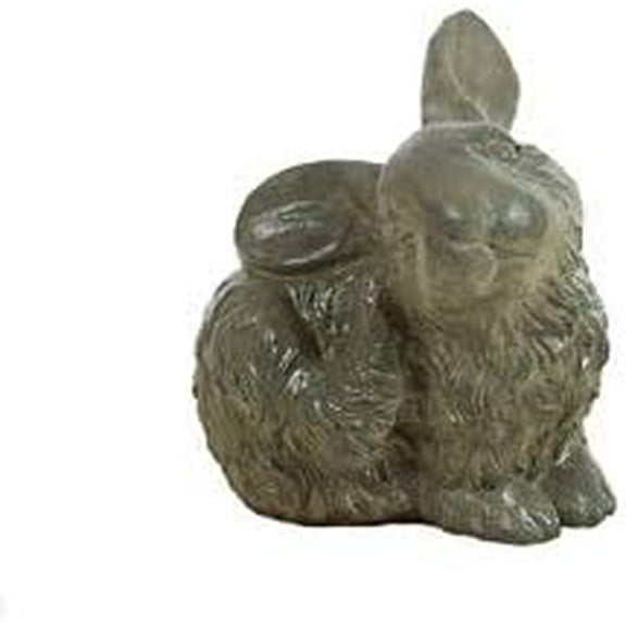 Solid Rock Stoneworks Concrete Scratching Rabbit- 7" Tall- Slate Stain