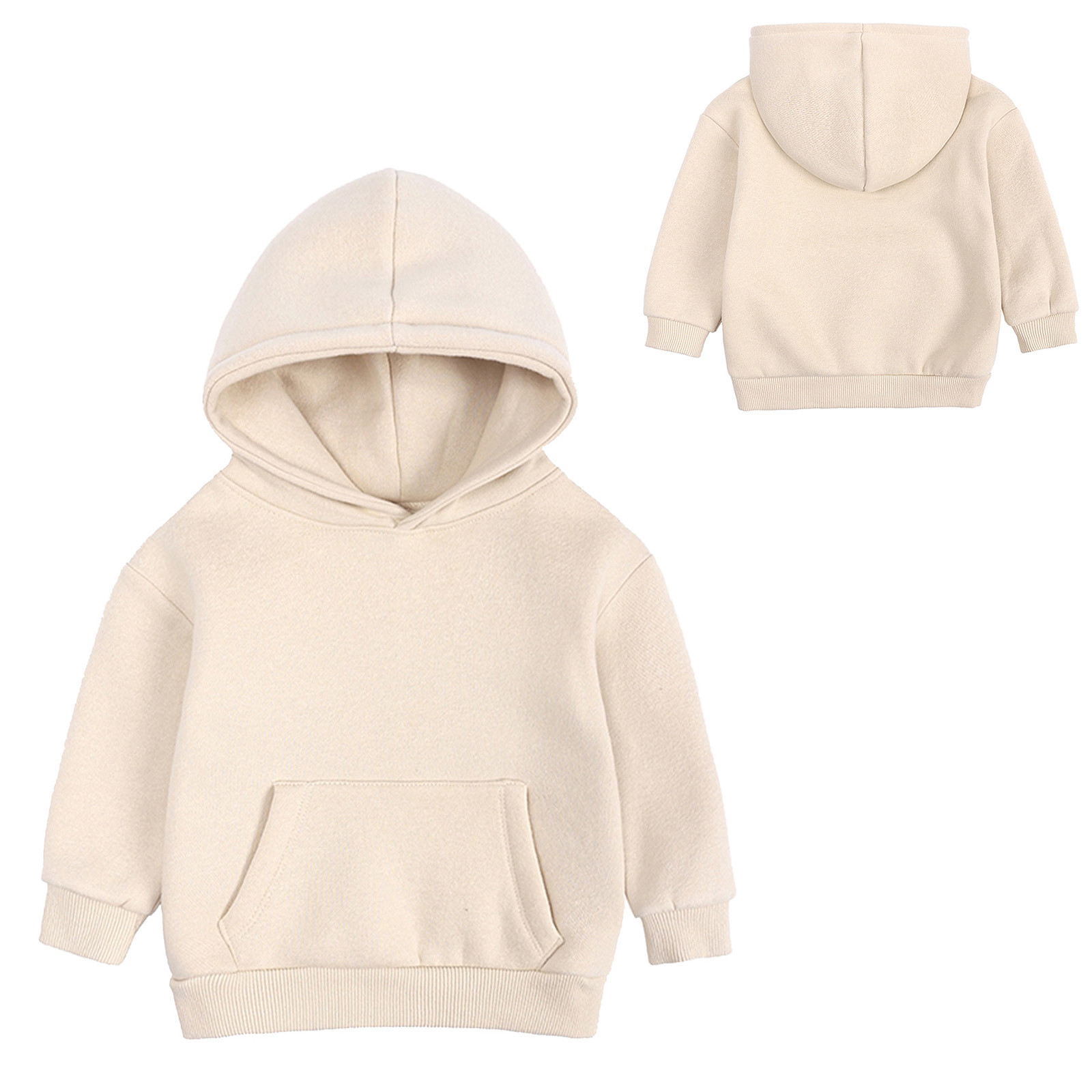 KaLI store Trendy Hoodies Boys Print Hoodie Pullover Hooded Sweatshirts Khaki 12 13 Years