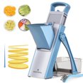 thumbnail image 1 of ONCE FOR ALL Mandolina cortadora de alimentos segura, cortador de verduras ajustable de acero inoxidable, Azul cielo, 1 of 8