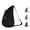 Black, variant on 17" Recycled Nylon Crossbody Sling Healthy Back Bag (Peacock)