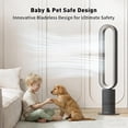 thumbnail image 6 of Xcity H601 43-Inch Bladeless Oscillating Tower Fan, 10 Speeds 800L/s High Airflow, 80° Wide Oscillation, 9H Timer Quiet Tower Fan with Remote Touch Control for Bedroom Living Room,Grey, 6 of 6