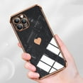 thumbnail image 2 of Dteck For iPhone XS/X 5.8 inch Slim Case, Luxury Stylish Marble Texture and Love Heart Glossy Plating Shockproof TPU Back Cover.For iPhone XS/X,Green, 2 of 8