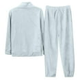 thumbnail image 3 of Two Piece Sets for Women – Pajama Sets for Relaxation or Recovery Women's Solid Color Zipper Flannel Warm And Cozy Set Winter Thick Warm And Cozy Home Clothes, 3 of 8