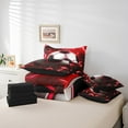 thumbnail image 4 of YST Sports Theme 7-Piece Comforter Set, Red Neon Honeycomb, Full, 4 of 4