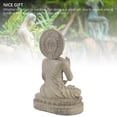 thumbnail image 3 of Figura Zen, Estatua de DecorAció del interior Jardín al Aire Libre, Escultura de Budismo de Meditacia, Acabado de Piedra Gris de Piedra Caliza, Resistente de Material a la, 3 of 7