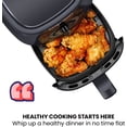 thumbnail image 5 of TurboFry 2-Quart Air Fryer, Dishwasher Safe Basket & Tray, Use Little to No Oil For Healthy Food, 60 Minute Timer, Fry Healthier Meals Fast, Heat And Power Indicator Light, Temp Control, Grey, 5 of 5