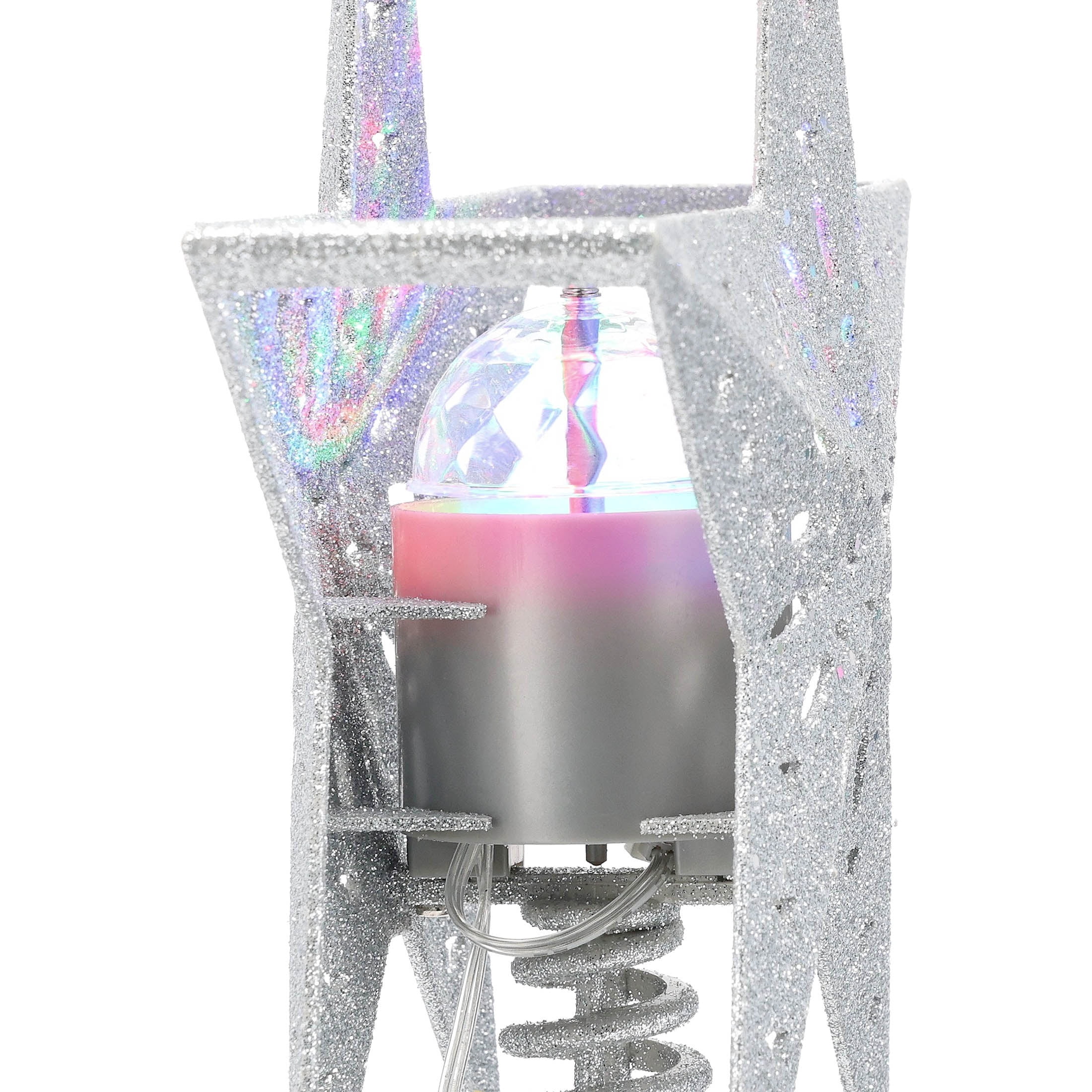 Projection LED Star Christmas Tree Topper, Silver, 10", by Holiday Time