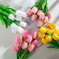thumbnail image 4 of Homemoh 20pcs White Flowers Artificial Tulip Silk Fake Flowers 13.5" for Mother's Day Christmas Valentine’s Day Gifts in Bulk Home Kitchen Wedding Decorations, 4 of 7