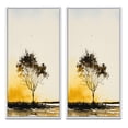 thumbnail image 2 of Designart "Countryside Tree Silhouette at Sunset I" Landscape Forest Framed Wall Art Set Of 2 - Country Yellow Framed Canvas Set For Living Room Decor, 2 of 6
