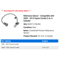thumbnail image 2 of Reference Sensor - Compatible with 2009 - 2013 Toyota Corolla 2.4L 4-Cylinder 2010 2011 2012, 2 of 2