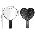 thumbnail image 2 of 1 Pc Espejo Cosmético en Forma de Corazón con Patrón de Pestañas para Mujeres, Ideal para Salones de Belleza y Viajes, Espejo de Plástico y Aluminio Negro, 2 of 3