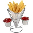 thumbnail image 1 of French Fries Display Stand with 2 Mini Sauce Cups for Families and Restaurants, 1 of 5