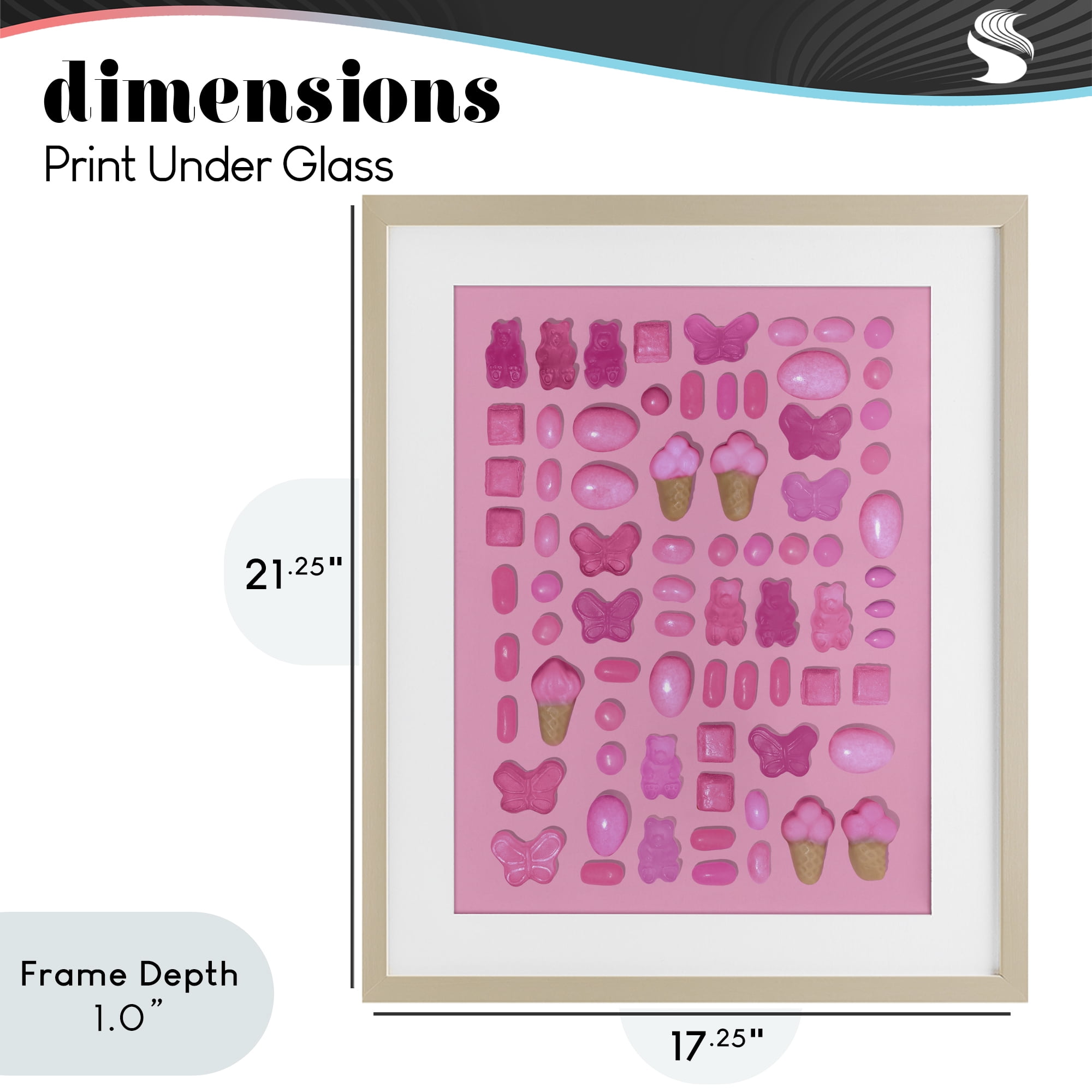 Stupell Industries Pink Toned Candies Birch Framed Print Under Glass, design by LISH Creative
