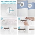 thumbnail image 3 of No Hook Shower Curtain, Pure Light Blue Shower Curtains for Bathroom with See Through Top Window, Simple Solid Color Waterproof & Washable Bath Curtain Extra Long 72"x84", 3 of 8