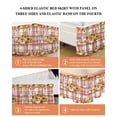 thumbnail image 6 of Fall Pumpkin Bed Skirt Queen Size 16 Inch Drop, Sunflower Maple Leaf Brown White Plaid Wrap Around Dust Ruffle Bedskirts, Wrinkle & Fade Resistant Easy Fit Bedskirt with Adjustable Elastic, 6 of 8