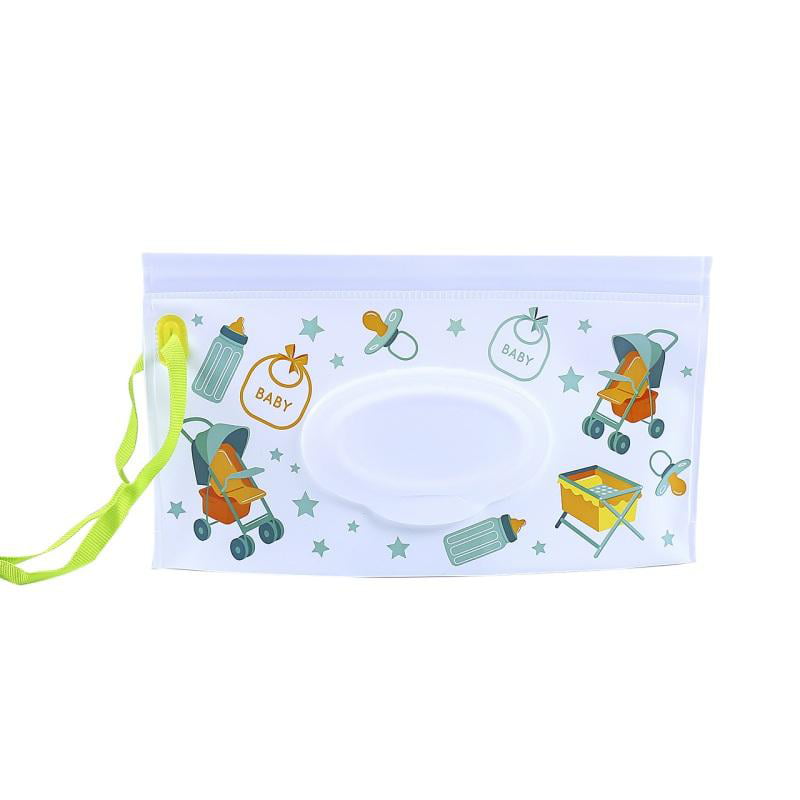 1pcs Baby Wet Wipe Pouch Reusable Refillable Clutch Baby Wipes Dispenser Wet WE 