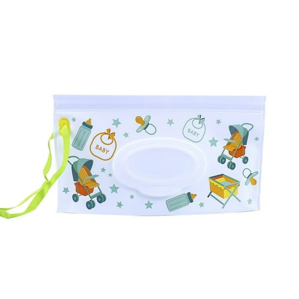 Portable Baby Wipes Container，1pcs Ecofriendly Wet Wipe Pouch