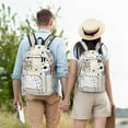 thumbnail image 6 of Daiia Hand Drawn Animals Vintage Canvas Backpack for Men and Women ,Hiking Backpack,Travel Laptop Bag for School,Large Capacity Backpack, 6 of 8