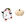 thumbnail image 1 of Reloj de pared silencioso, decorativo, de calabaza de Halloween, de peluche suave de PP, ideal para sala de estar, dormitorio, oficina, regalo., 1 of 8