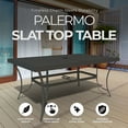 thumbnail image 2 of Four Seasons Courtyard Table à Lattes Palermo avec Cadre Enduit de Poudre, 2 of 5