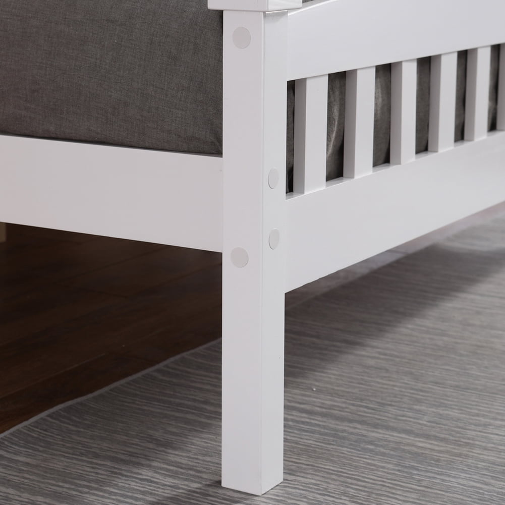Kadyn Queen Platform Bed Frame, Modern Queen Size Bed Frame with Headboard, White Queen Size Bed for Bedroom Kadyn Queen Platform Bed Frame, Modern Queen Size Bed Frame with Headboard, White Queen Size Bed for Bedroom