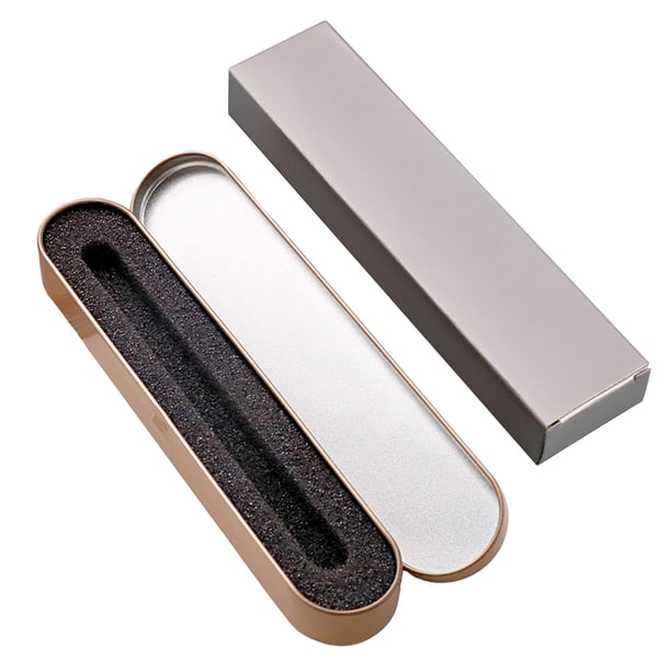 Estuche metálico vacío con bisagras y relleno de espuma, resistente a la corrosión, organizador irrompible para bolígrafos, lápices, pinceles de maquillaje, material escolar, de oficina y de empresa.