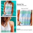 thumbnail image 5 of Sleeveless Halter Neck Tank Tops Summer Vest Color Block Stylish Women Shirt Top, 5 of 5
