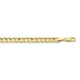 thumbnail image 2 of 14K Yellow Gold 8.5mm Open Concave Curb Chain Anklet Size 9, 2 of 5