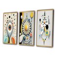thumbnail image 3 of Designart "Occult Séance Insights IV" Modern Geometric Framed Wall Art Set Of 3 - White Abstract Frame Canvas Set For Living Room Decor, 3 of 6